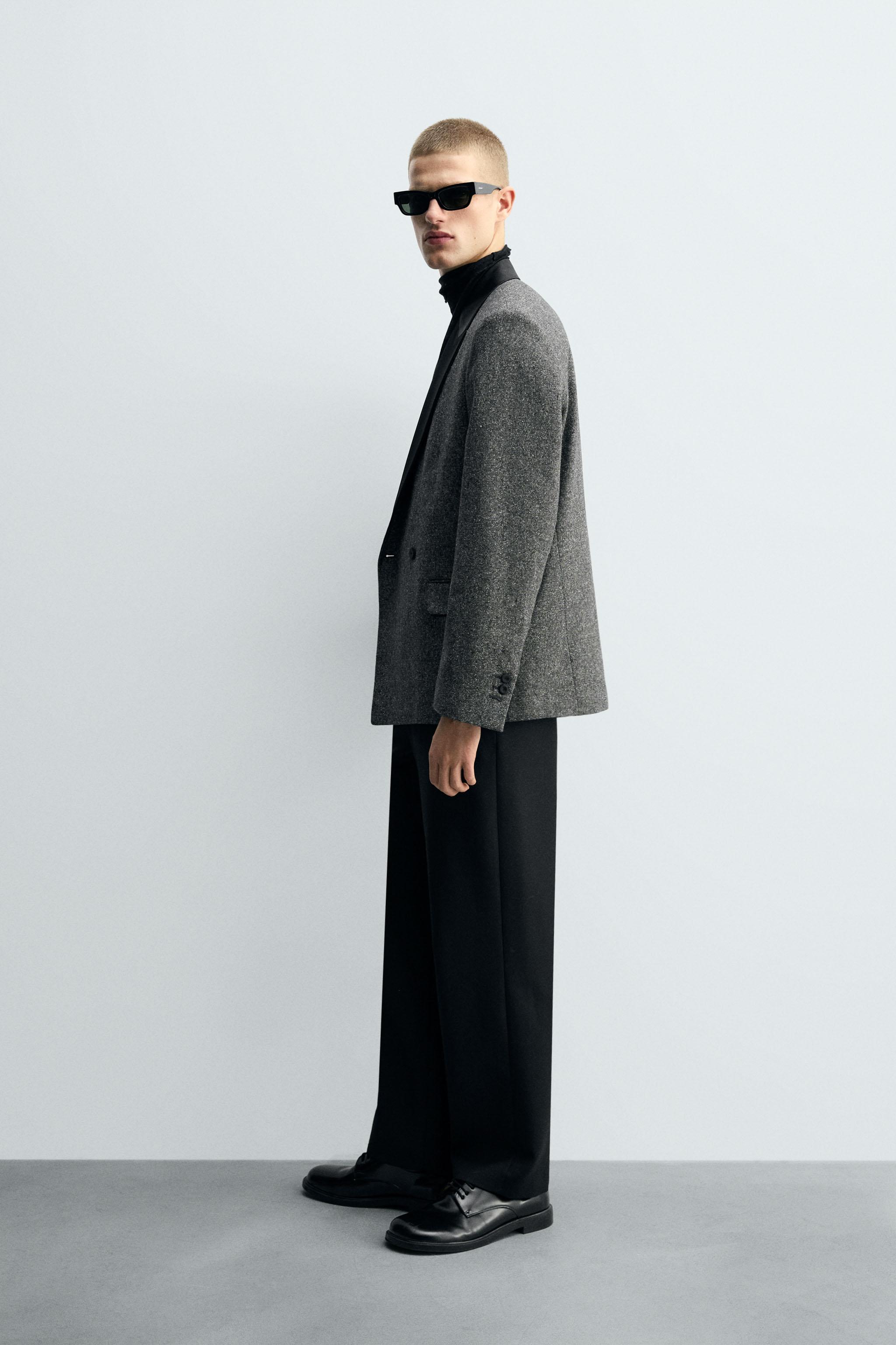 BLAZER CROISÉE STRUCTURÉE À CONTRASTE